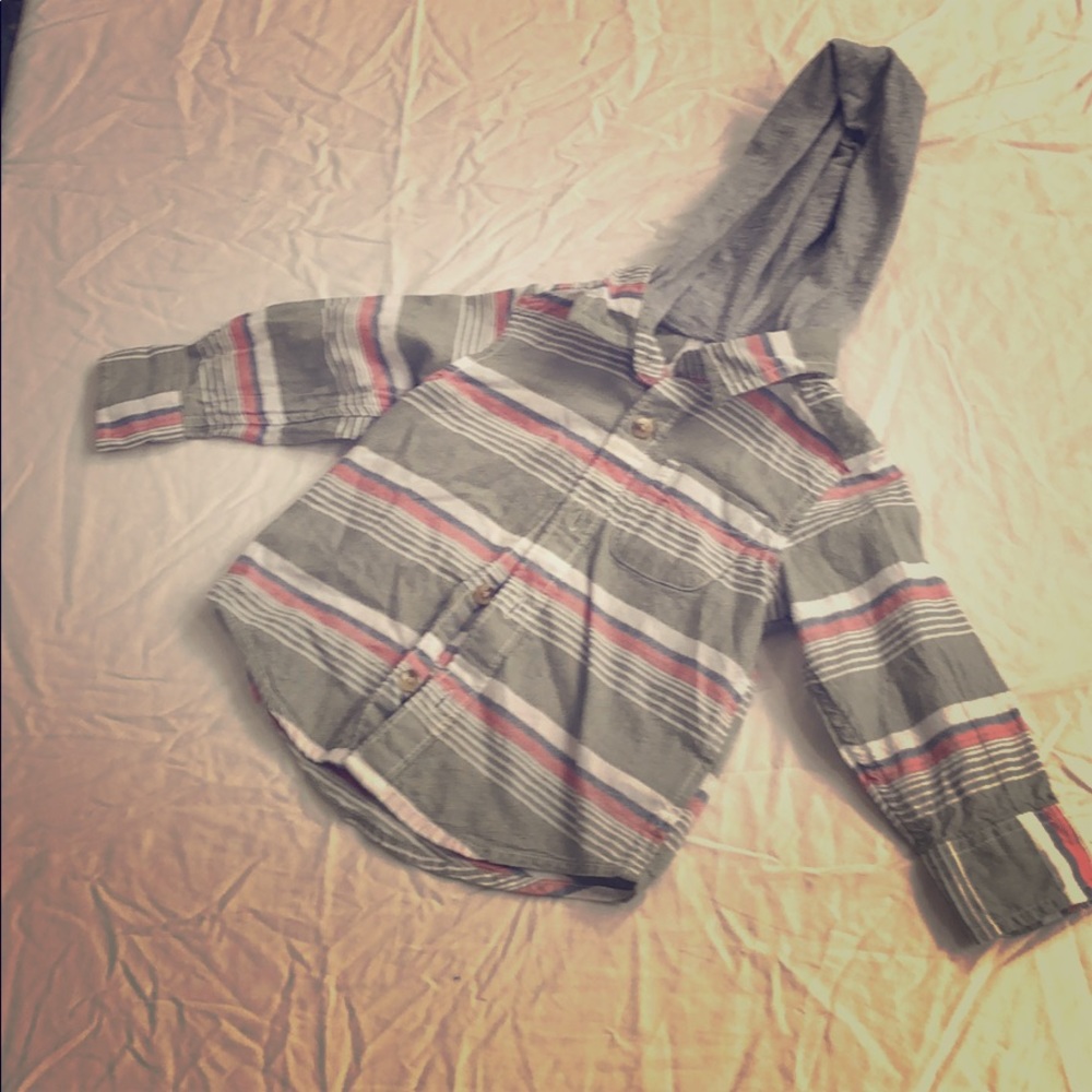 Baby boy Old Navy button down long sleeve hoodie